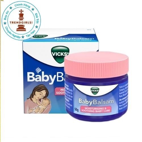 Dầu bôi ấm ngực Vicks Baby Balsam (50g), Úc chống cảm, Chống Ngạt cho trẻ từ 3 tháng tuổi - trend girls online