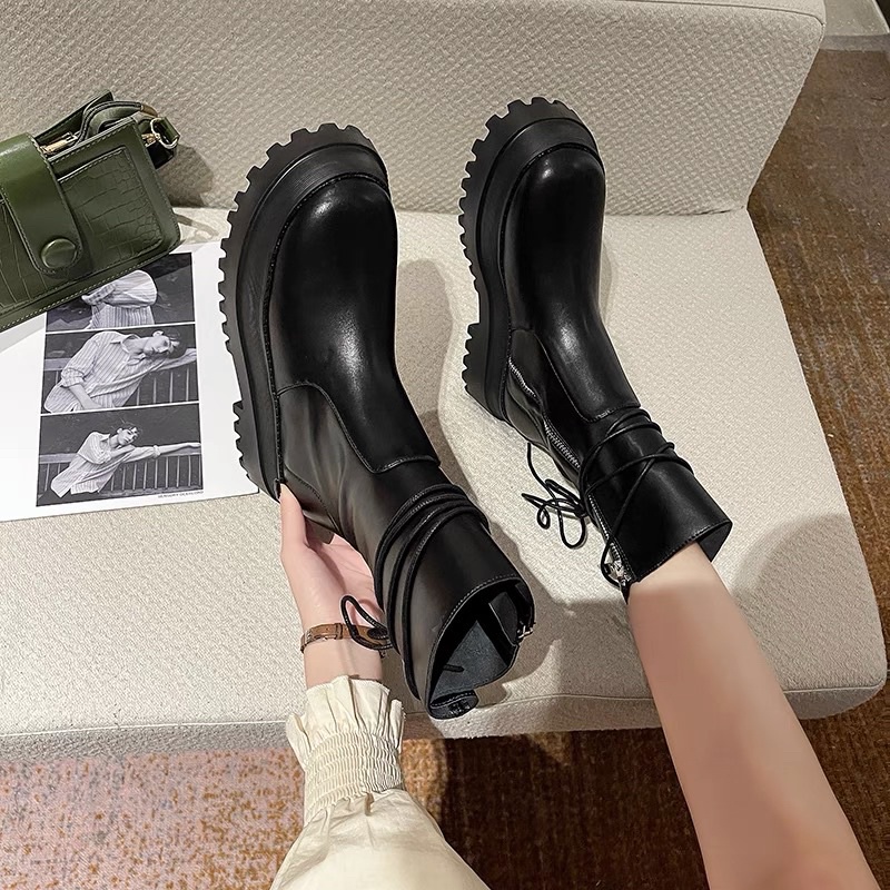 Boots cao cổ dây buộc ulzzang hàng od