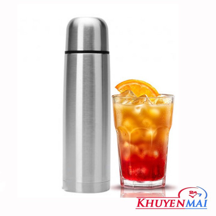 Bình giữ nhiệt 500ml- mẫu inox trơn cao cấp