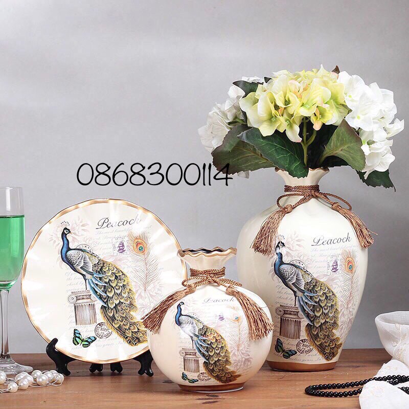 Set 3 lọ hoa deco trang trí hiện đại