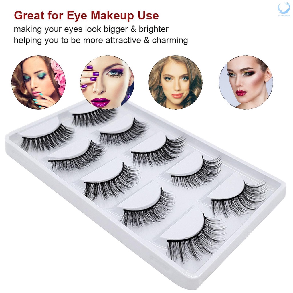 (Hàng Mới Về) Set 5 Cặp Lông Mi Giả 3d Dài Và Dày Tự Nhiên | BigBuy360 - bigbuy360.vn