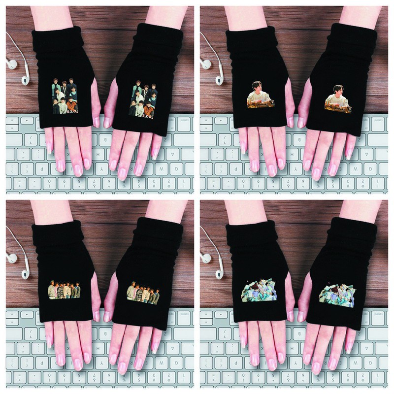 Găng tay len in hình IU SEVENTEEN B1A4 GFRIEND idol kpop