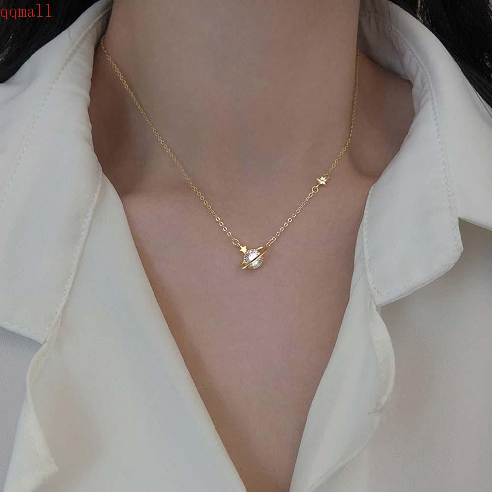 Vòng cổ Mặt Hình Hành Tinh Đơn Giản Thời Trang Cho Nữ