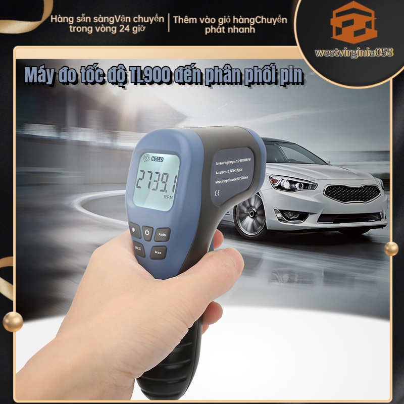 Có thể bán buôn TL900 Ô tô không tiếp xúc Máy đo tốc độ vòng quay RPM (Không bao gồm pin) Westvirginia058 Hàng giao ngay