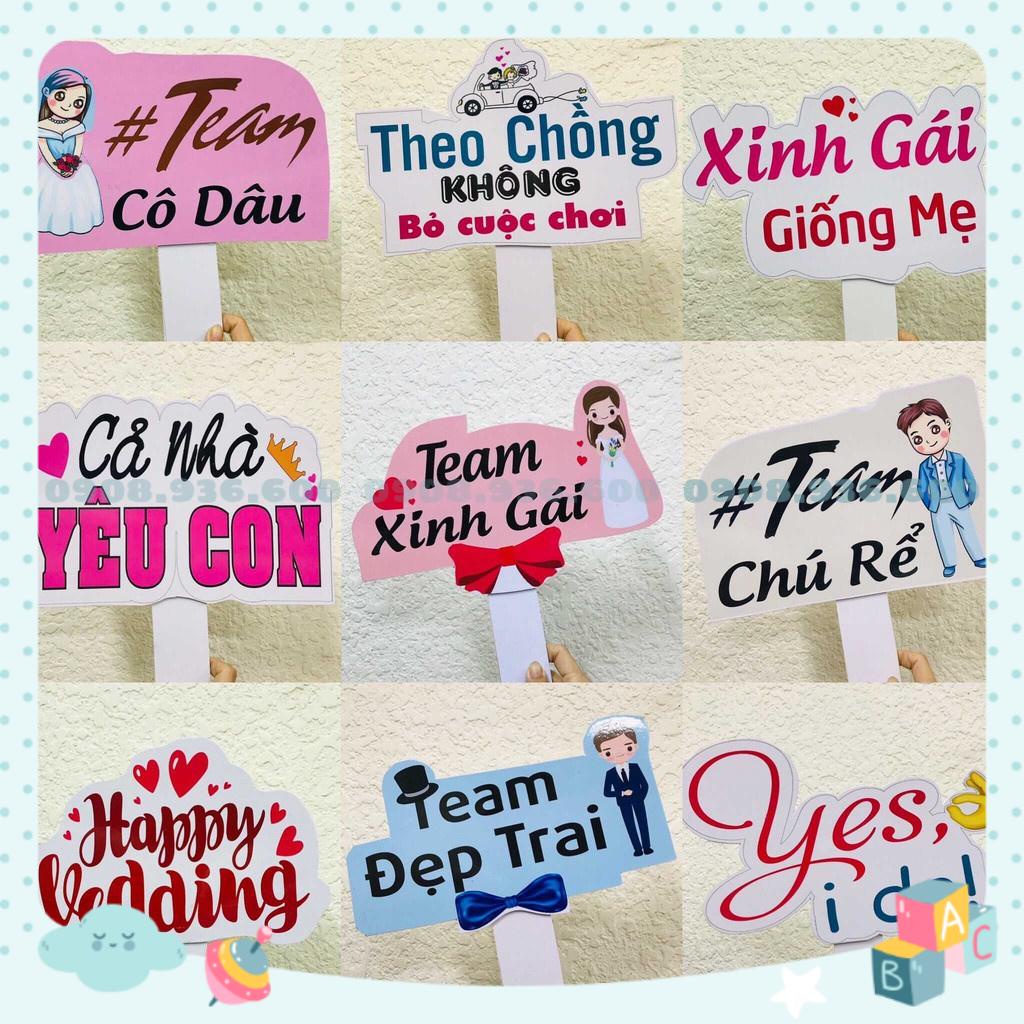 Bảng cầm tay sinh nhật - bảng cầm tay đám cưới - bảng hashtag cầm tay dễ thương 30cm