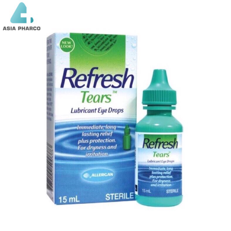 Refresh Tears Chai 15ml - Làm Dịu Nhất Thời Cảm Giác Nóng Rát, Kích Ứng Và Khó Chịu Do Khô Mắt