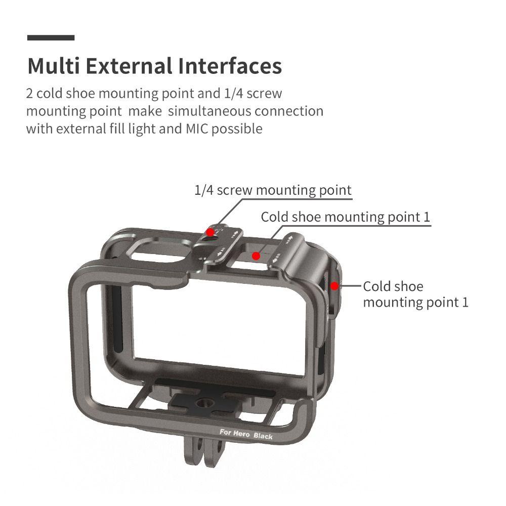 BEBETTERM Vỏ Bảo Vệ Siêu Nhẹ Bằng Kim Loại Cho GoPro Hero 11 10 9