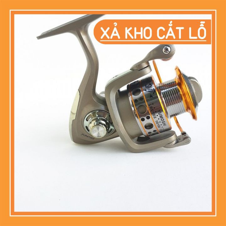 Máy Câu Cá Yomoshi LC Kim Loại 3000-7000 ĐỦ SIZE (TẶNG CƯỚC SHIMANO 100M CACBON )  MÁY CÂU CÁ MÁY ĐỨNG YOMOSHI