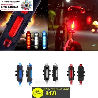 🐦đèn hậu LED 🐦 xe đạp tích hợp sạc usb pin 15 tiếng nhiều màu chống nước [BẢO HÀNH 1 NĂM]