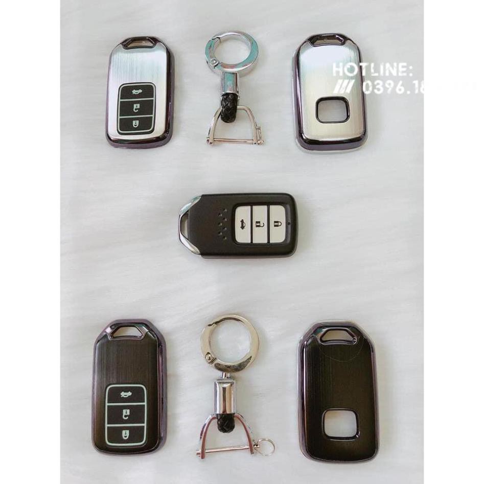 Ốp khóa phay xước ô tô Honda Civic-City-CRV-HRV cao cấp