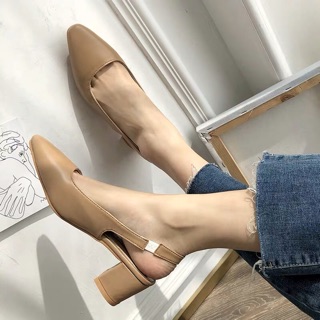 Giày da gót trụ hàng ord