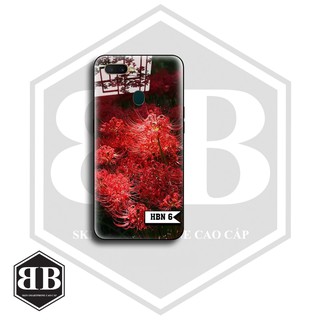 Ốp lưng kính cường lực Oppo F11 - F11 Pro - F9 A5S A7 - F7 A79 - F5 A75 A73 hoa bỉ ngạn siêu xinh