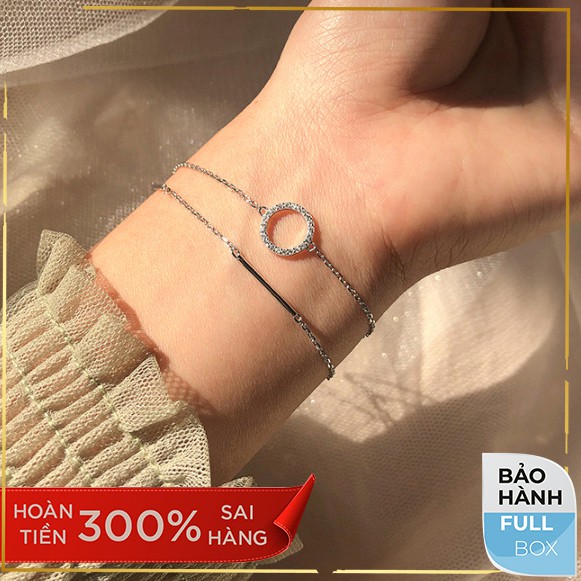 🌟SALE SỐC🌟 Trang sức bạc 925 lắc tay Bạc 925 Thư Ký Kim Hàn Quốc Daisy LT4 Full box bảo hành trang sức bạc 12 tháng