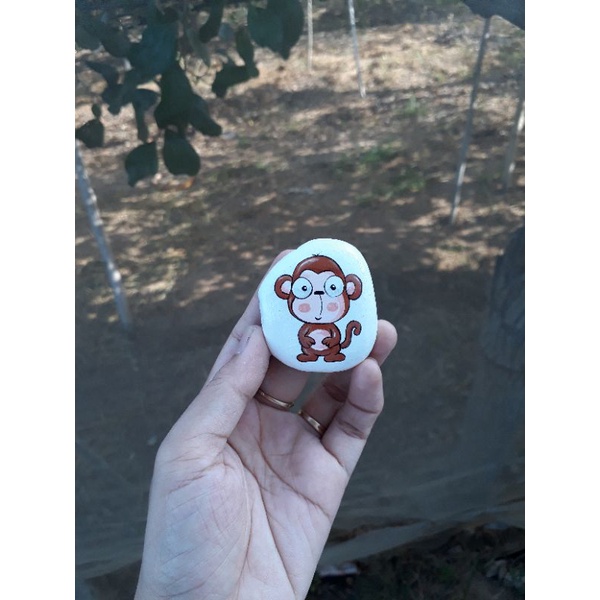 Bộ 12 con giáp cute trên đá cuội vẽ tay chibi