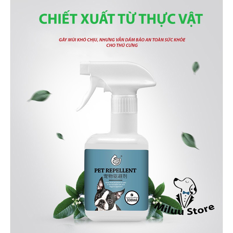 Xịt xua đuổi chó mèo PET REPELLENT, chống cắn phá, đi vệ sinh bừa bãi