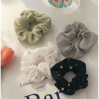 Dây cột tóc vải Scrunchies vải Ngôi sao nhỏ xinh phong cách đơn giản Hàn Quốc