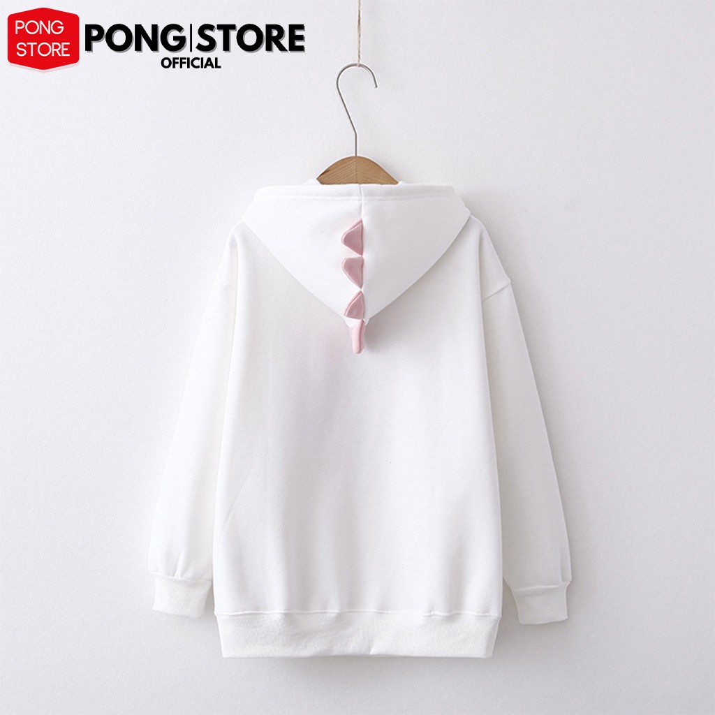 Áo hoodie nữ form rộng KHỦNG LONG phong cách hàn quốc, áo khoác hoodie chất nỉ có túi hộp phía trước