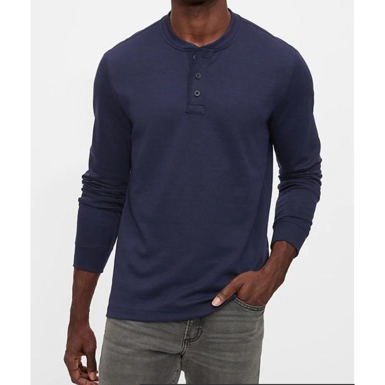 Áo thun GAP nam dài tay cổ trụ nhiều màu Double Knit Henley T-Shirt - Modife Shop | BigBuy360 - bigbuy360.vn