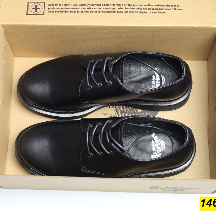 Giày Da Bò 1461 2020 Full Black .Giày Dr.Martens Thailand Chính Hãng(1461.F.Black)