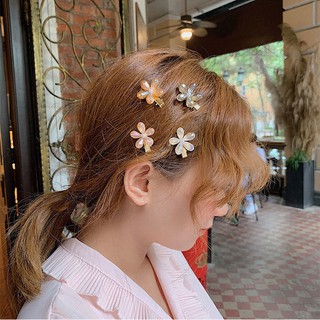 Kẹp Tóc Hoa Cúc Đính Pha Lê 4 Kiểu Phong Cách Hàn Quốc