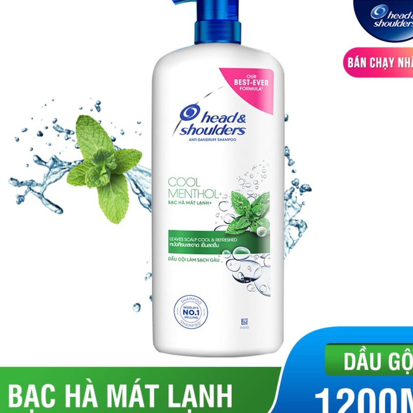 Dầu gội Head & Shoulders bạc hà mát rượi 1200ml