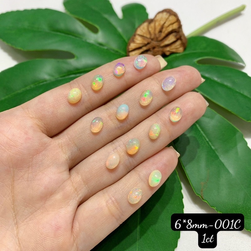 Mặt Opal Trắng Sữa Hình Oval Vừa Cập Bến Size 5*7-8*10mm