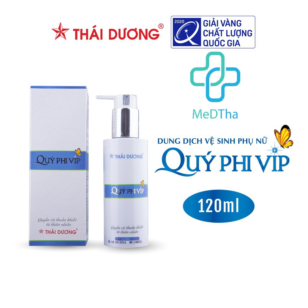 Dung dịch vệ sinh phụ nữ Quý Phi Vip Sao Thái Dương 120ml - Dung dịch vệ sinh phụ nữ trầu không, vệ sinh vùng kín