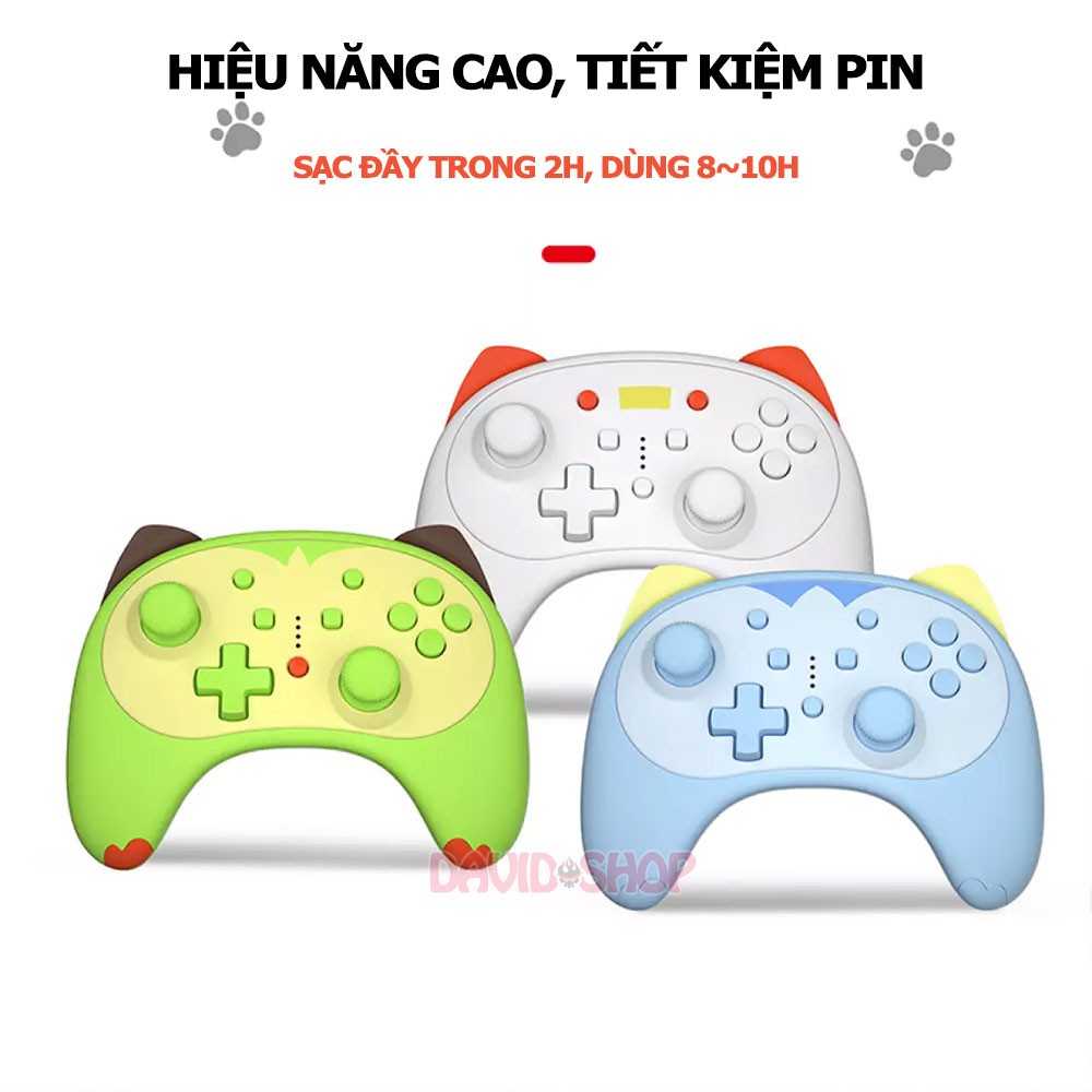 [Mã 253ELSALE hoàn 7% đơn 300K] Tay cầm mini không dây IINE tai mèo cho Nintendo Switch / Nintendo Switch Lite