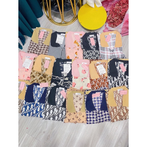 Bộ Pijama, bộ lụa Mẫu mới nhất tay dài quần dài, chất lụa Mango mềm mịn mát Ảnh thật