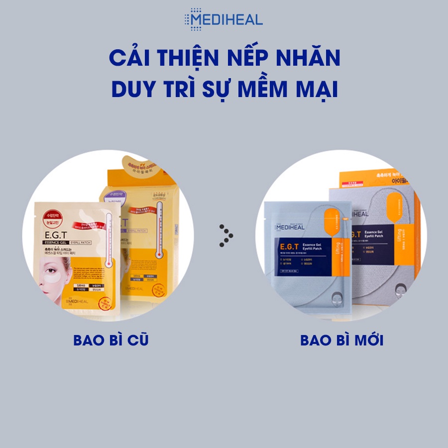 Mặt Nạ Làm Giảm Bọng Mắt Mặt Nạ Cải Thiện Nếp Nhăn Và Quầng Thâm Mắt Mediheal E.G.T Essence Gel Eyefill Patch 2.7g [K33]