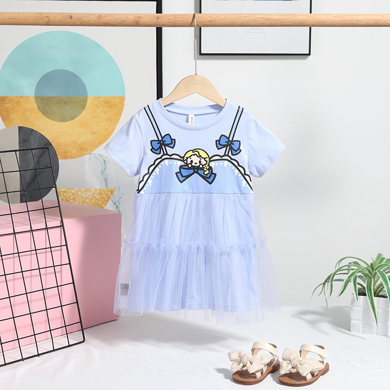 Đầm Công Chúa Ngắn Tay Thời Trang Cho Bé Gái