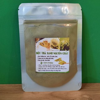 Bột trà xanh nguyên chất handmade - mask tự nhiên