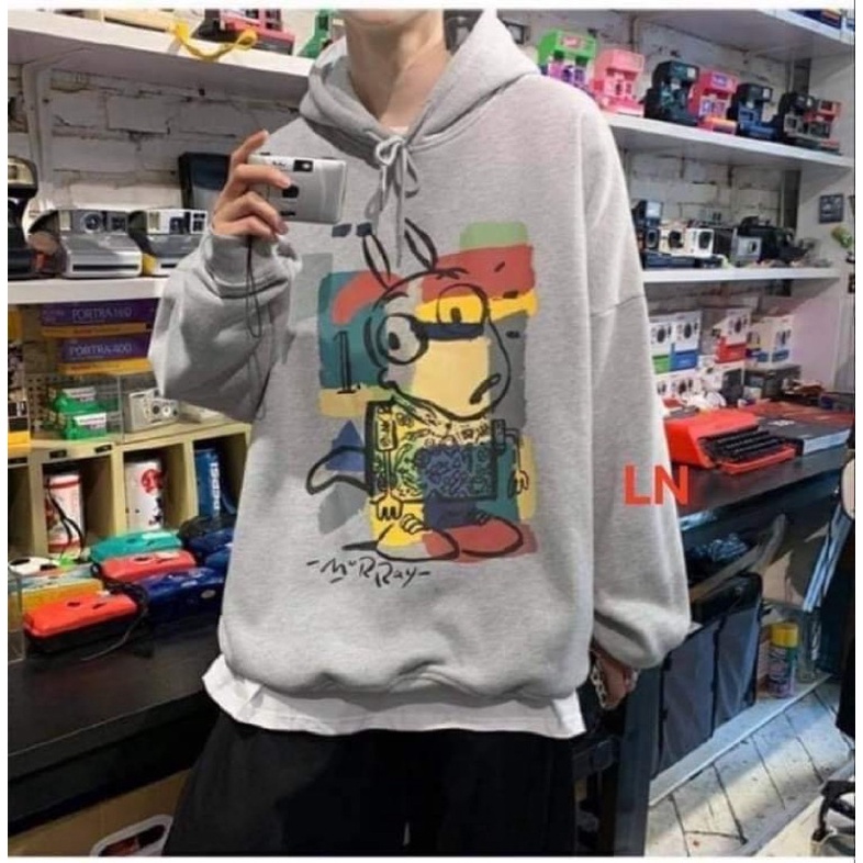 Áo hoodie thỏ đeo kính LN11