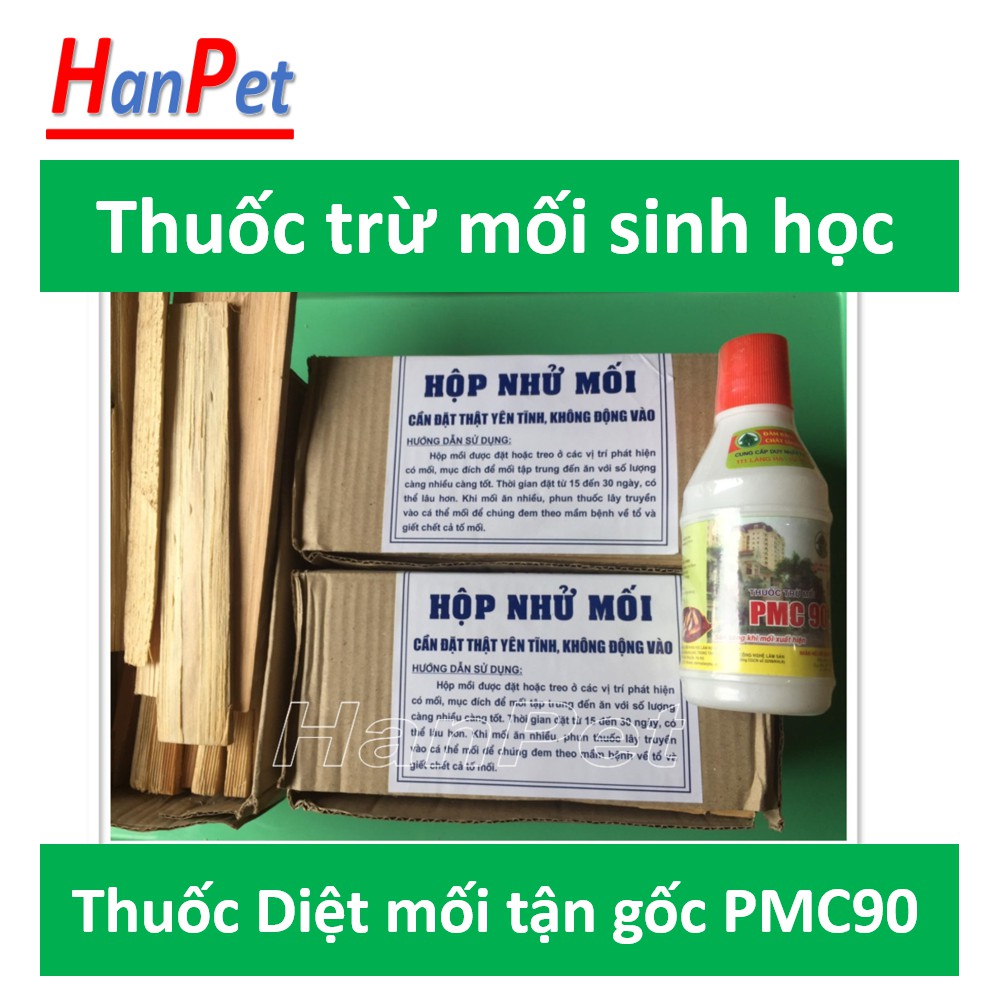 Diệt mối sinh học PMC90 Tiêu diệt mối tận gốc bằng thuốc PMC 90 (1 lọ thuốc nên mua kèm 2 hộp nhử mối) (có HDSD đi kèm)