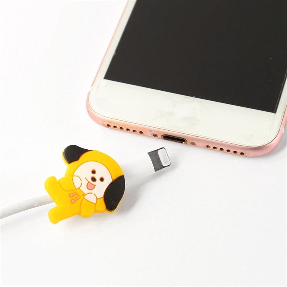 Phụ Kiện Bảo Vệ Dây Cáp Sạc & Truyền Dữ Liệu Hình BT21 Đáng Yêu