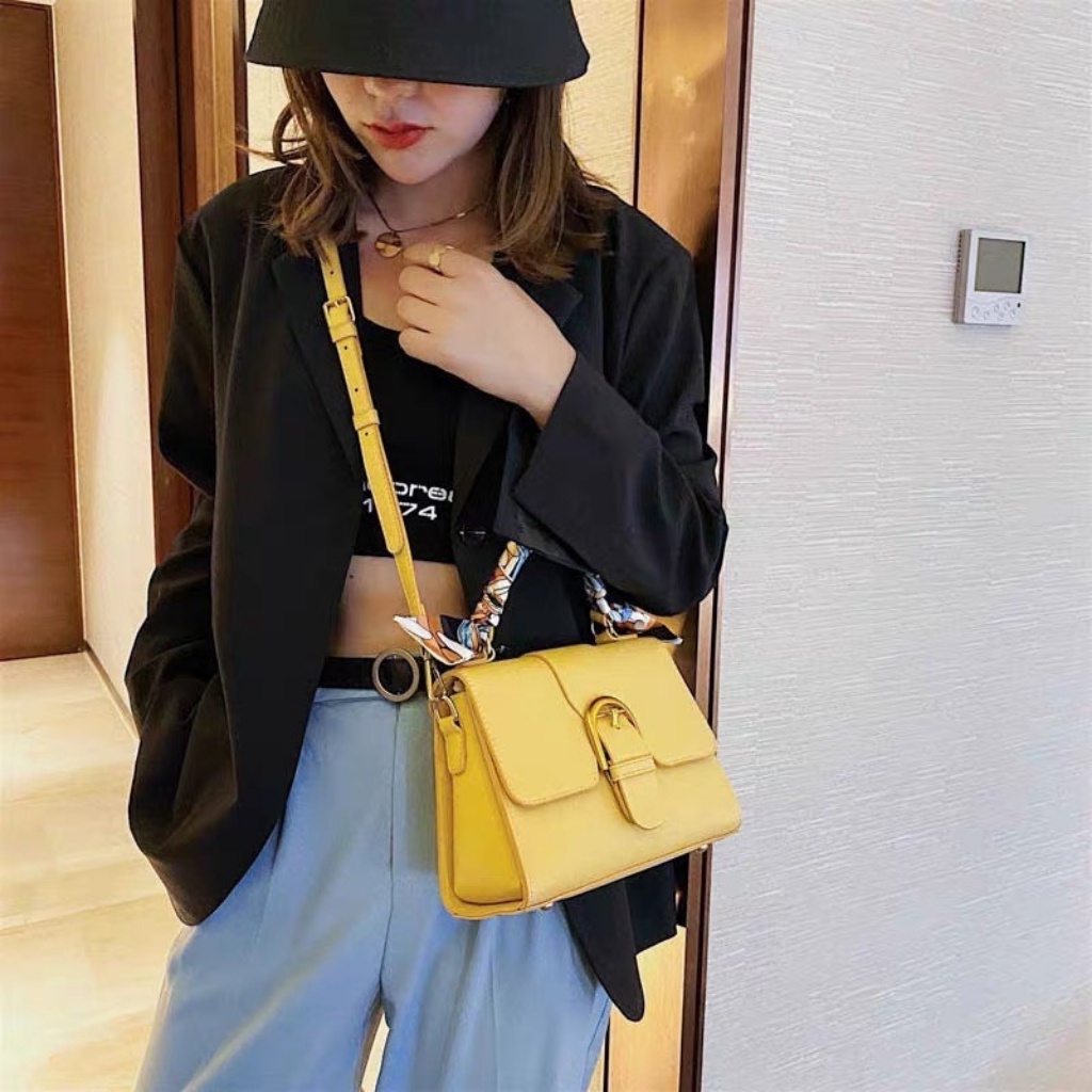 Túi xách, túi xách công sở da mịn kèm khăn thời trang cao cấp - TXN006