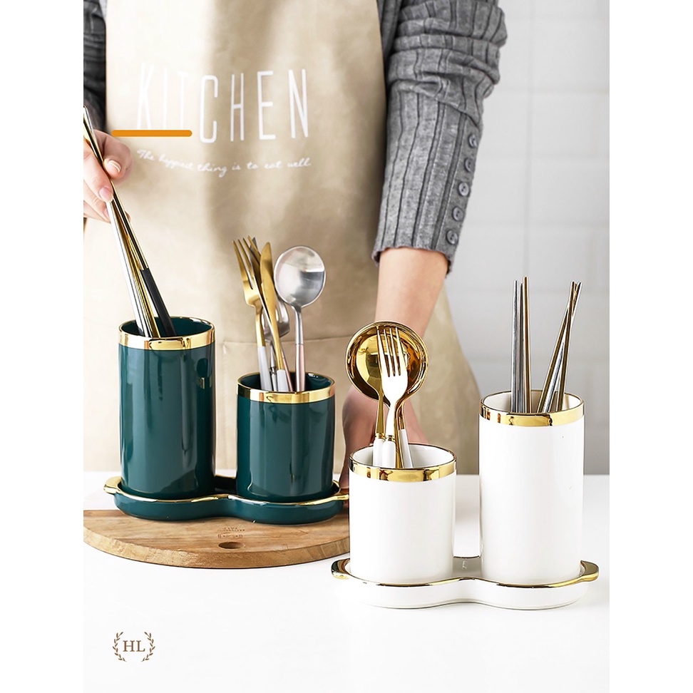 SALE NGHỈ TẾT Bộ giỏ ống đựng cắm đũa đôi sứ đựng đũa, thìa, dĩa nĩa muỗng cao cấp chất lượng tiện lợi