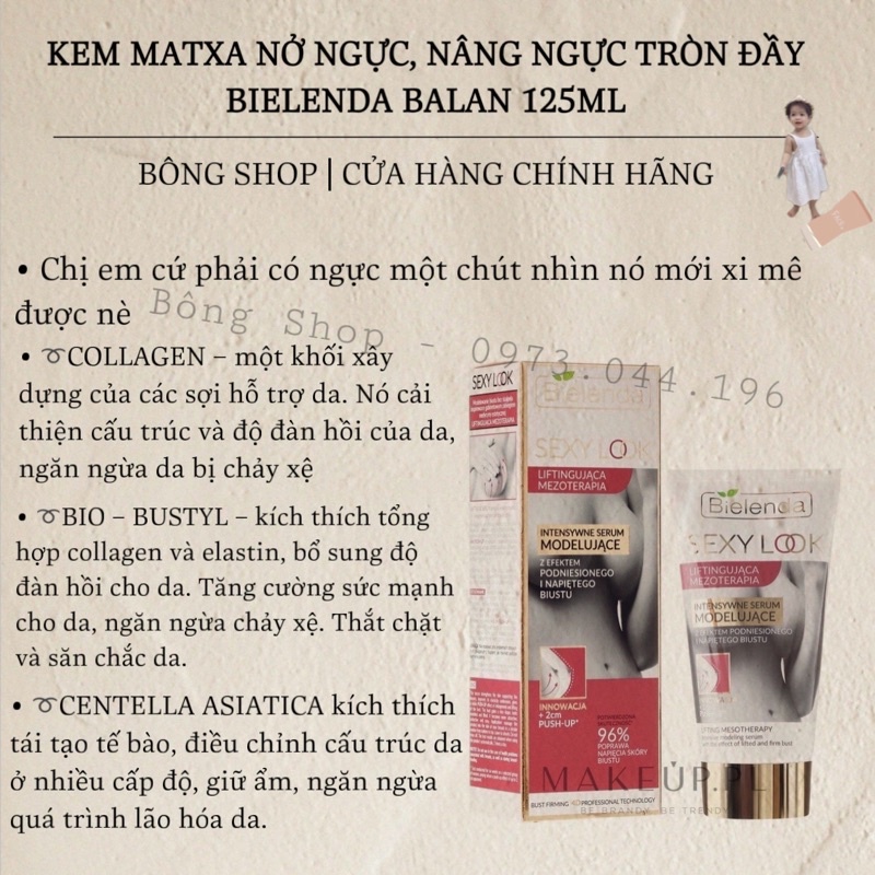 (Auth-đủ bill) Kem Nở Ngực Bielenda hàng nội địa balan 125ml