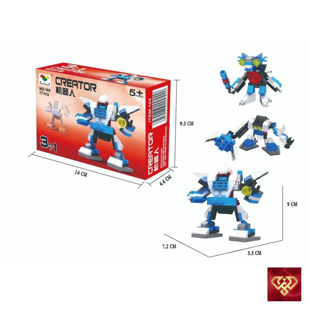 Đồ chơi Lego lắp ráp hình xe đua ô tô người máy xe tăng máy bay 10 in 1 bộ 14