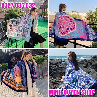 Khăn Choàng Boho Thổ Cẩm Đi Biển Kích Thước 100x180 cm Siêu To