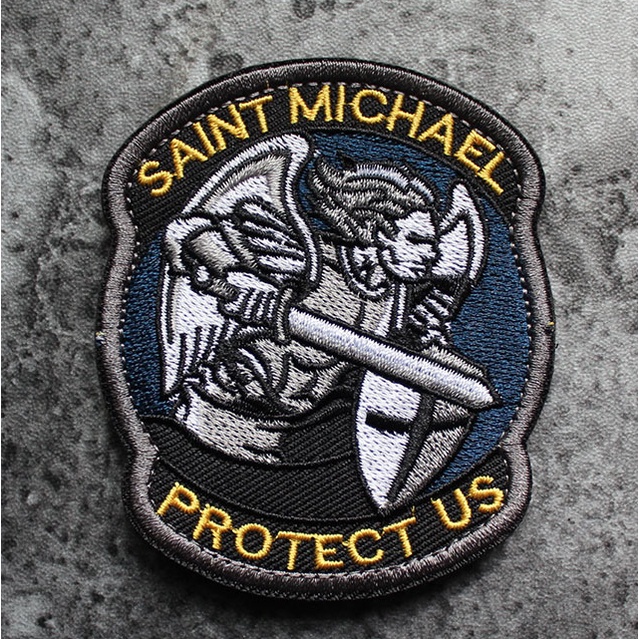 Patch_velcro tổng lãnh thiên thần ST.Micheal dán quần áo_ba lô