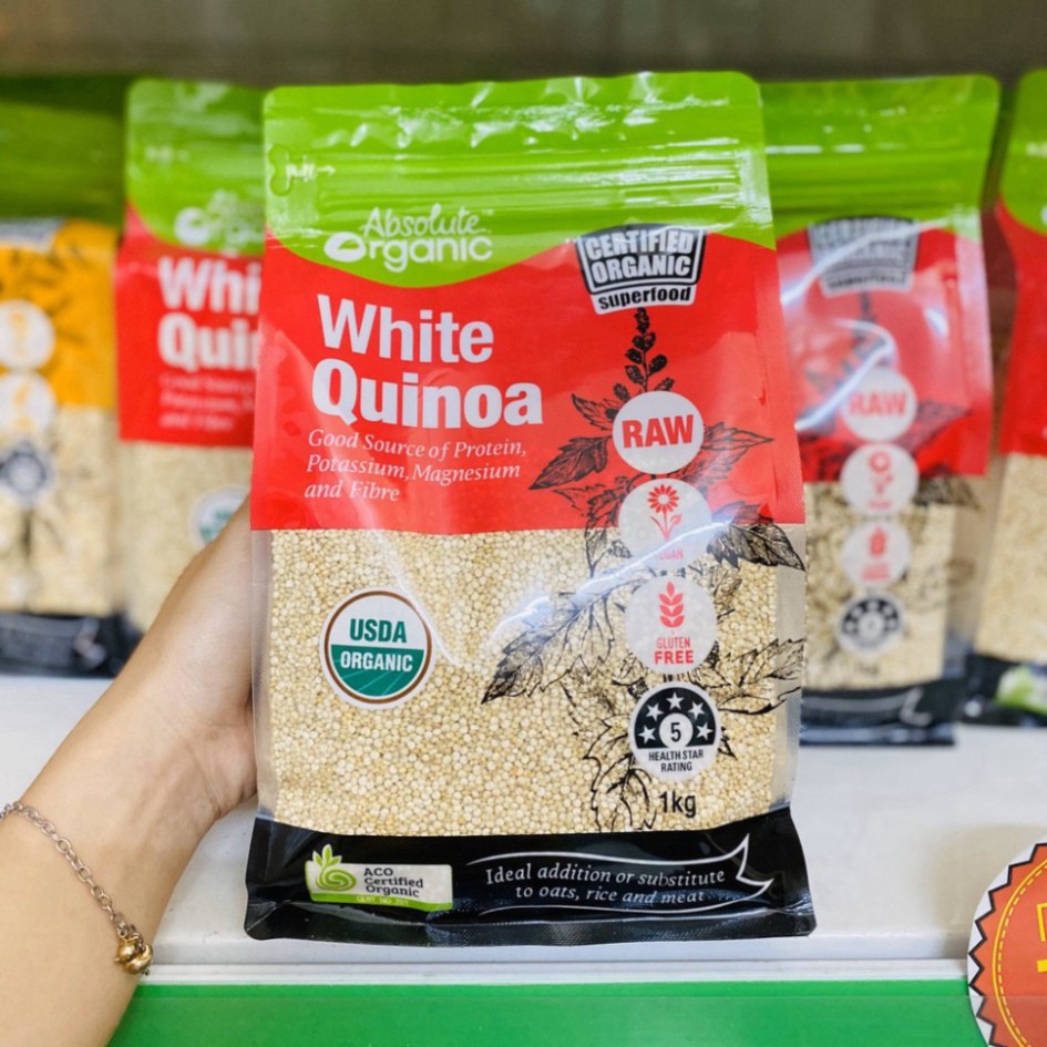 Hạt Diêm Mạch (Quinoa) Úc 1kg Absolute Chuẩn - Siêu Tốt Sức Khoẻ