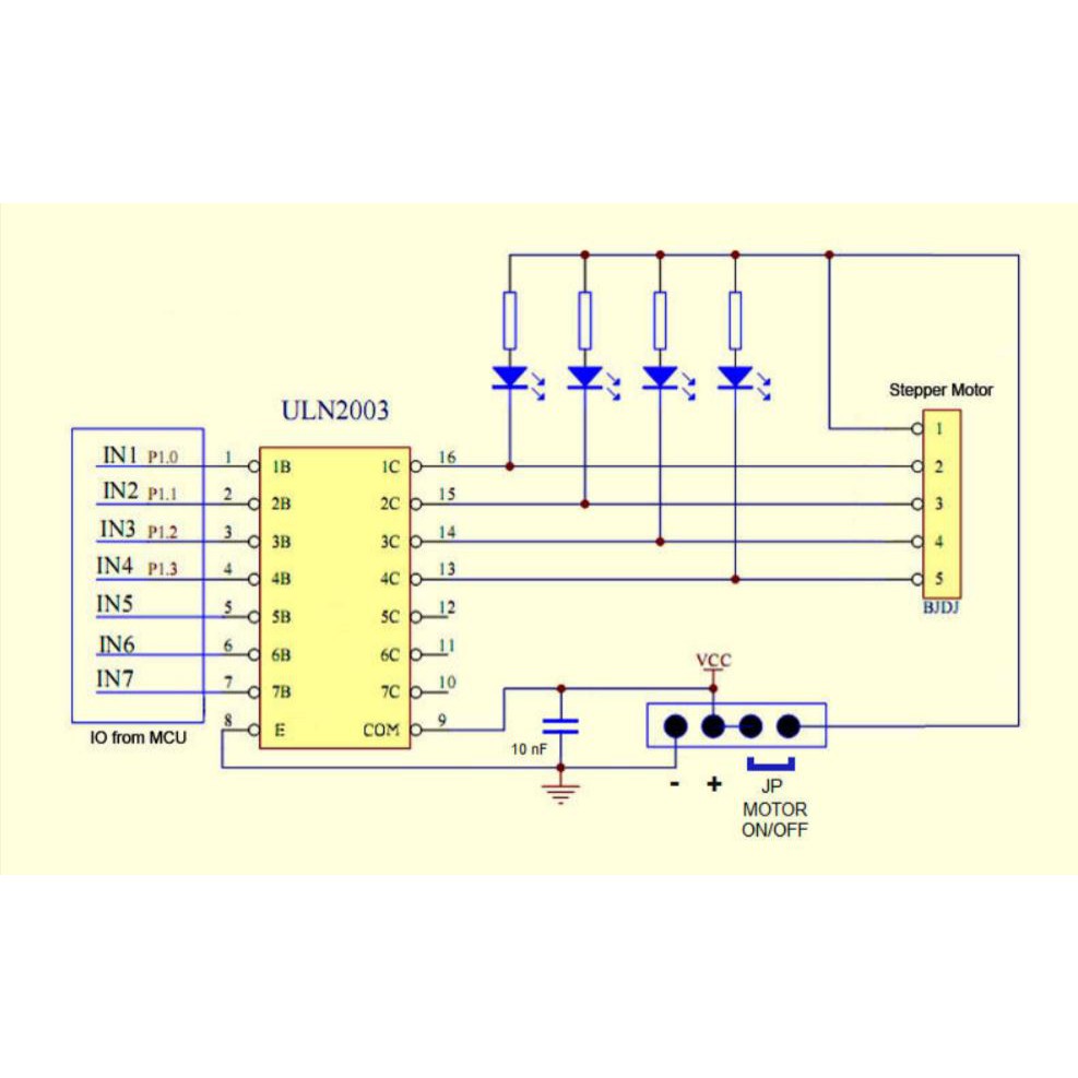 Board mạch điều khiển động cơ bước ULN2003 tiện dụng