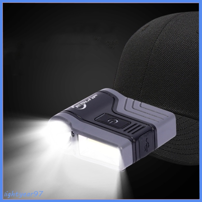Đèn Led Đeo Đầu Sạc Usb Chống Thấm Nước Có Kẹp Gắn Mũ Lưỡi Trai Dùng Khi Đi Câu Cá / Cắm Trại