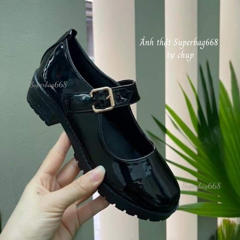 Giày Nữ Lolita - Giày Đốc Búp Bê Vintage Quai Hậu Dây Cài Phong Cách Ulzzang Hàn Quốc SPB 210