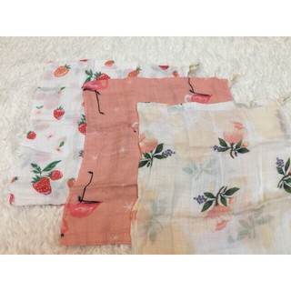 Sét 3 sợi tre Muslin tree khăn sữa