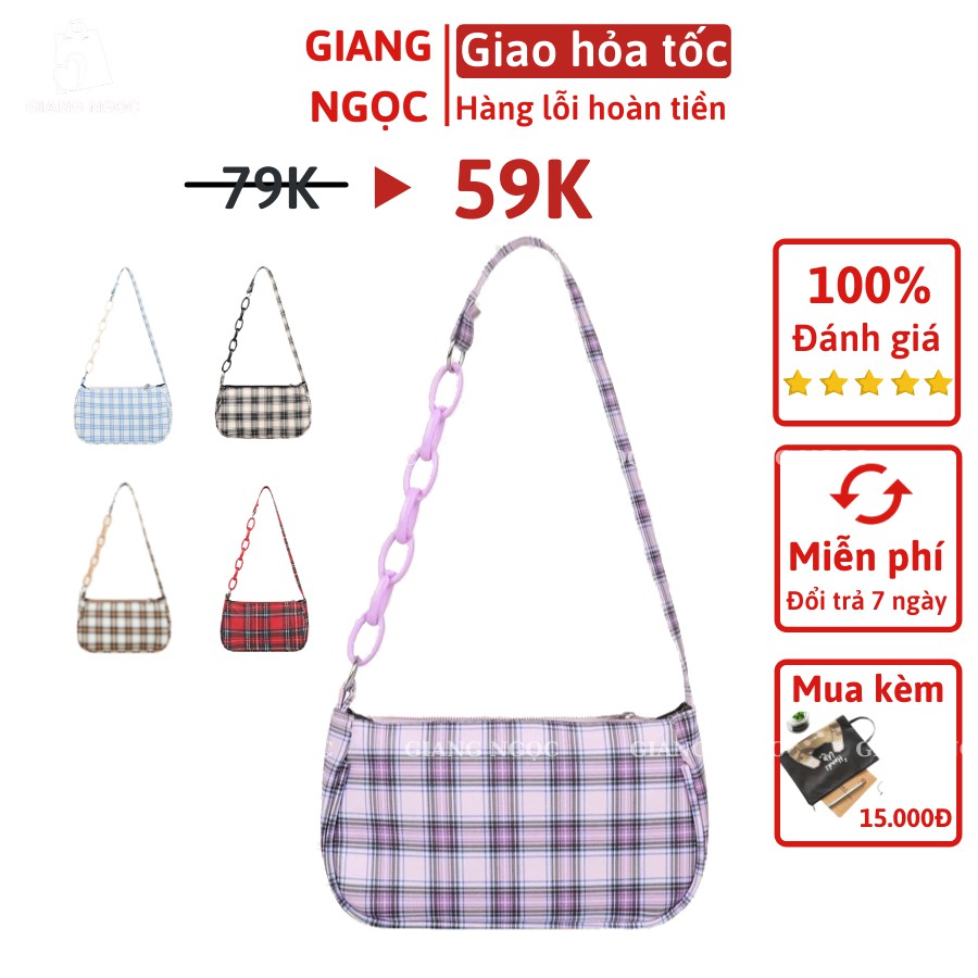 [Mã FAMAYWA2 giảm 10k đơn từ 50k] Túi đeo vai GaLiCiCi nhỏ nhắn phối quai xích thời trang cho nữ