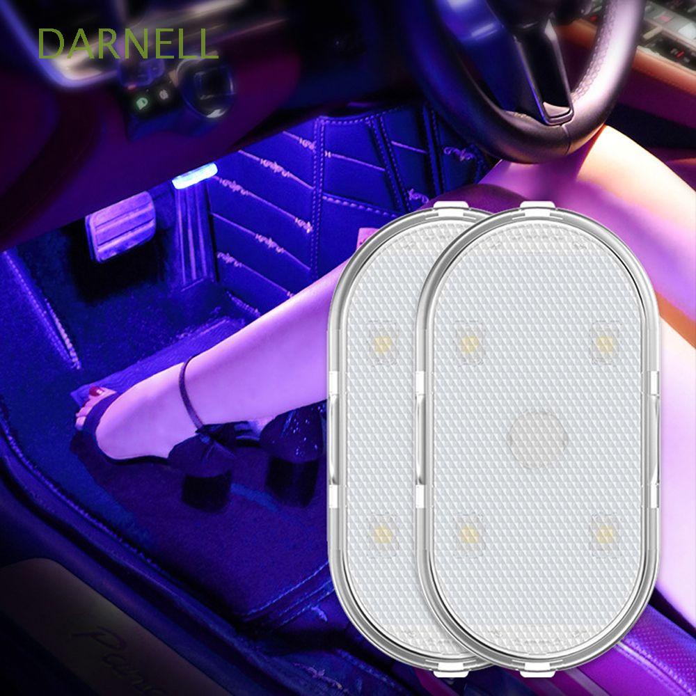 Đèn LED xe hơi không dây mini sạc USB 5V công tắc cảm ứng chống nước nhiều màu sắc