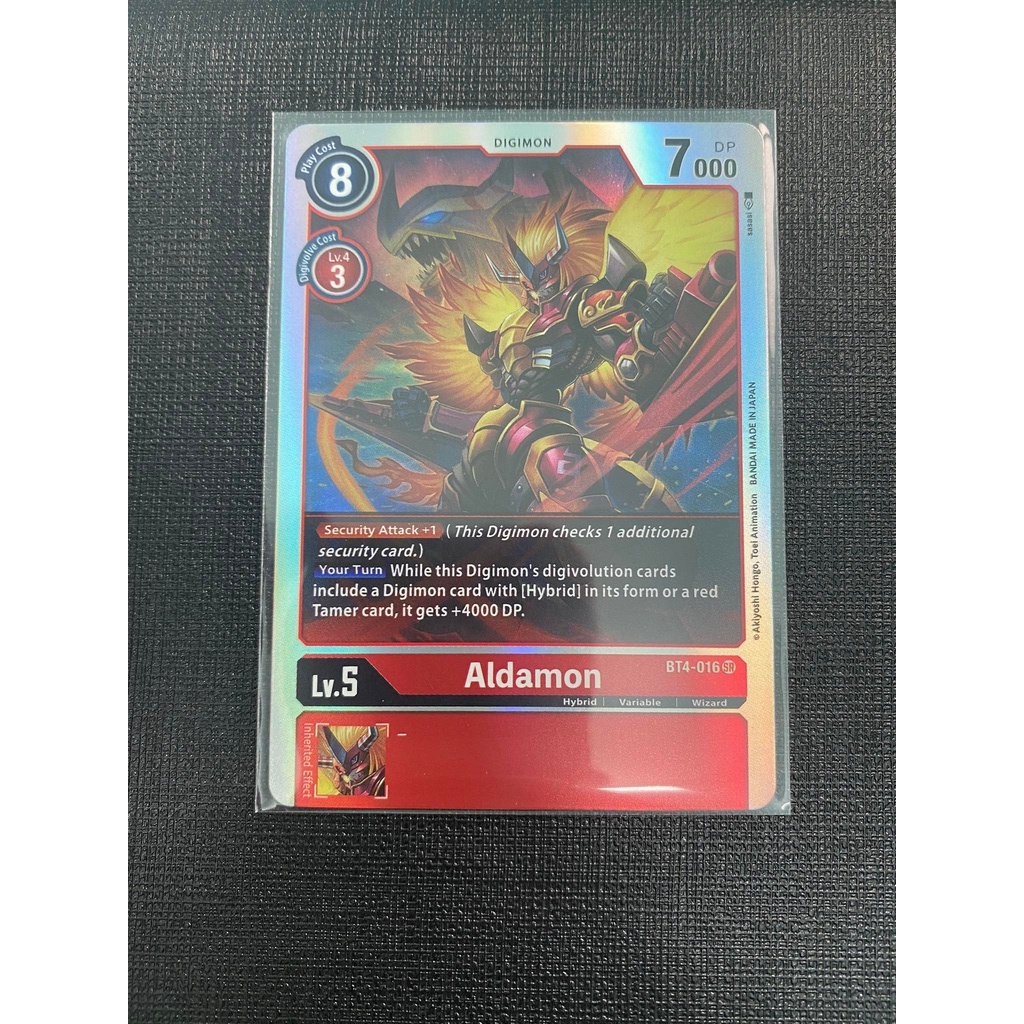 Thẻ bài Digimon card MirageGaogamon,Dandevimon, Aldamon, Beowolfmon, Nidhoggmon, Lilamon-BT4- SR-ENG