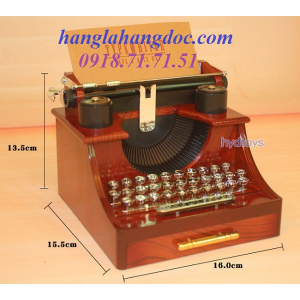 Hộp nhạc (music box) mô hình máy đánh chữ cổ điển & độc đáo